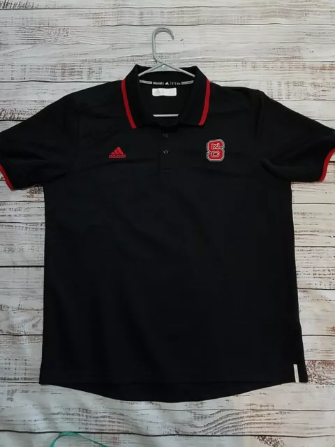 Mens XL Adidas Climalite NC State Wolfpack Polo Shirt