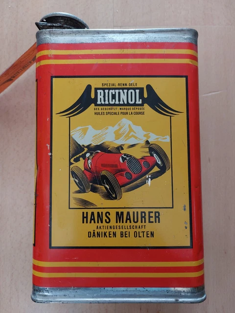 Oeldose Ricinol Rennwagen Oelkanne Racing Bidon Huile Oil Can Motor Oil
