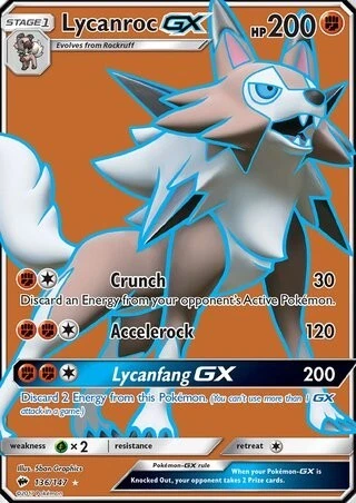 Lycanroc GX 136/147 Ultra Rare Pokemon Card (Burning Shadows)