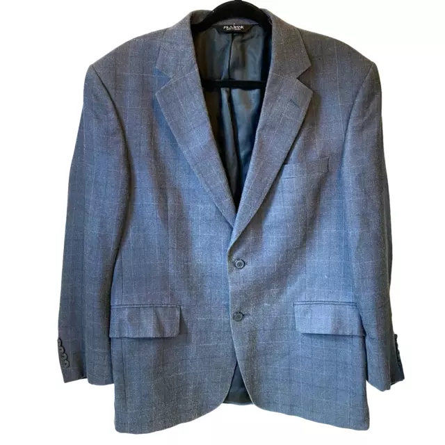 Jos A Bank Silk Wool Blend Suit Blazer Sport Coat Jacket Mens Size 40S Gray