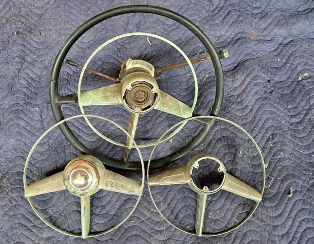 1953-1954 Pontiac Chieftain Deluxe Steering Wheel Horn Ring Custom Chevy 53 54