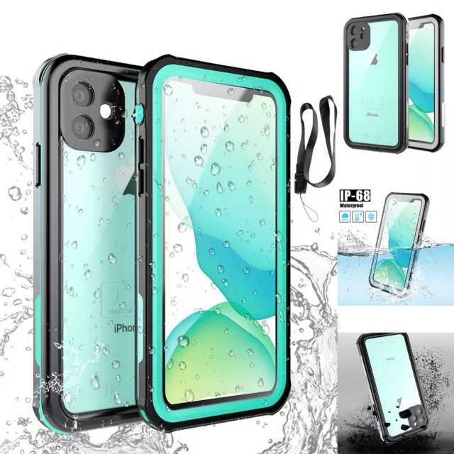 For iPhone 11 Pro Max/11 Case Waterproof Shockproof Cover Screen Protector Strap