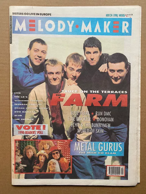 Farm Melody Maker Magazine Nov 24 1990 - Farm Cover + Feature Uk