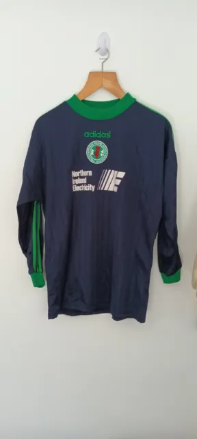 Maglietta Football Away Irlanda del Nord School Boys - Vintage *rara