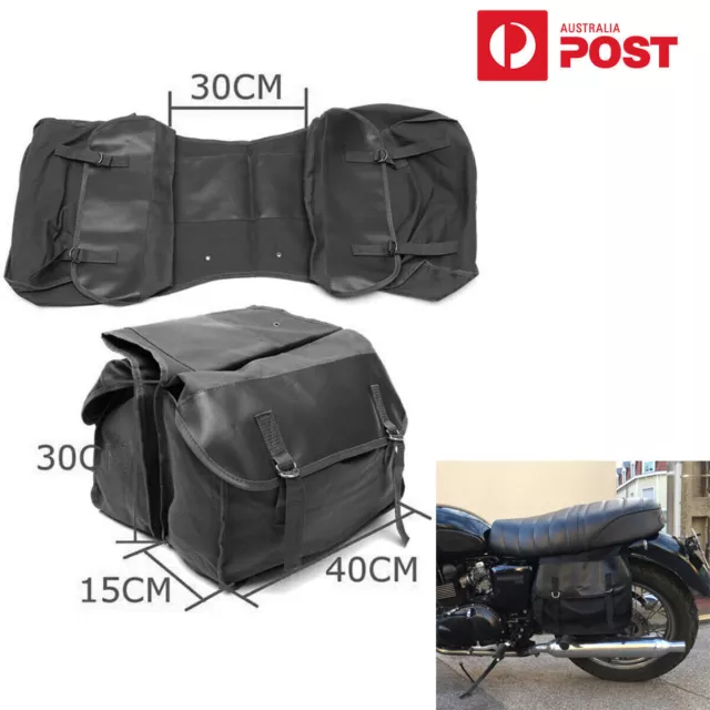 Motorcycle Saddle Bag Travel Knight Rider Black For Yamaha BMW Kawasaki AU Stock