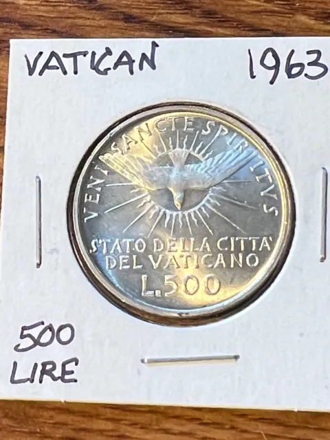 Vatican 1963 500 Lire..choice Bu.