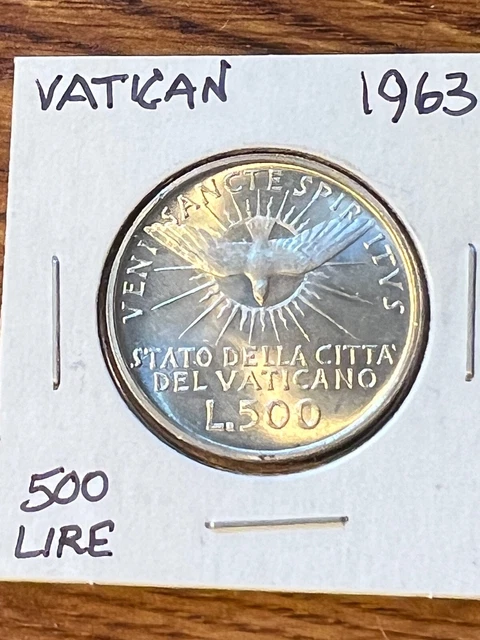 Vatican 1963 500 Lire..choice Bu. Vatican 1963 500 Lire..choice Bu.