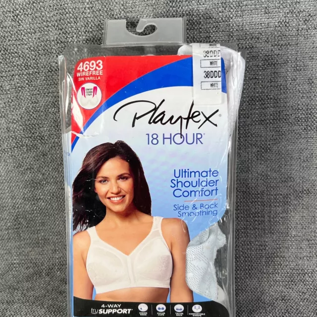 PLAYTEX WOMENS 38DDD 18 Hour Ultimate Lift Support Non Wire Bra