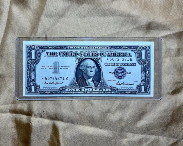 *Star Note* 1957 Blue Seal $1.00 One Dollar Silver Certificate UNC GEM CRISP