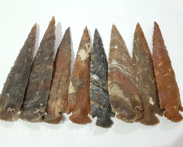 Flint Arrow Head Big 5" Inches Flint Stone Arrowhead From Natural Stone Crafted