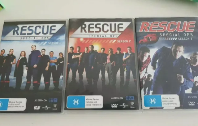 RESCUE SPECIAL OPS SEASON 1 2 3 dvd set REGION 4 / 2 complete series RARE OOP ..