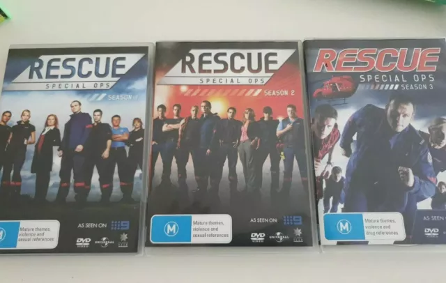 RESCUE SPECIAL OPS SEASON 1 2 3 dvd set REGION 4 / 2 complete series RARE OOP ..