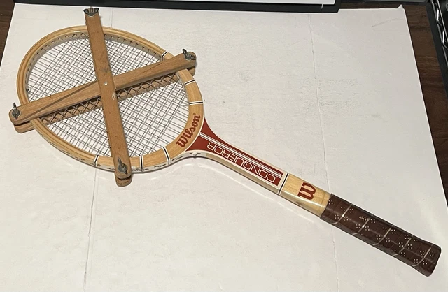 Raquette De Tennis Vintage Wilson Slammer – Bois – Poignée 4 1/2