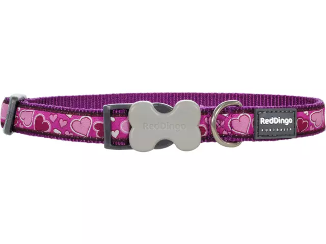 Red Dingo Patterned Dog Collar -Breezy Love Purple - FREE P&P