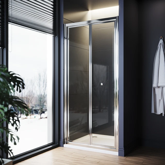 BI FOLD SHOWER Enclosure Door Wet Room Glass Cubicle Screen