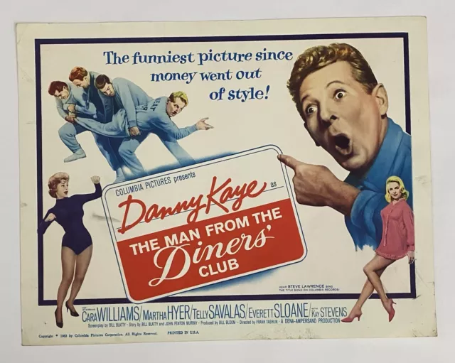 MAN FROM DINERS CLUB Lobby Card Set of 8  (Fine+) 1963 Danny Kaye 710