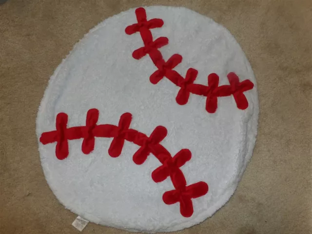 VHTF Koala Baby Plush White & Red BASEBALL Baby Security Blanket 29" x 29" (28)