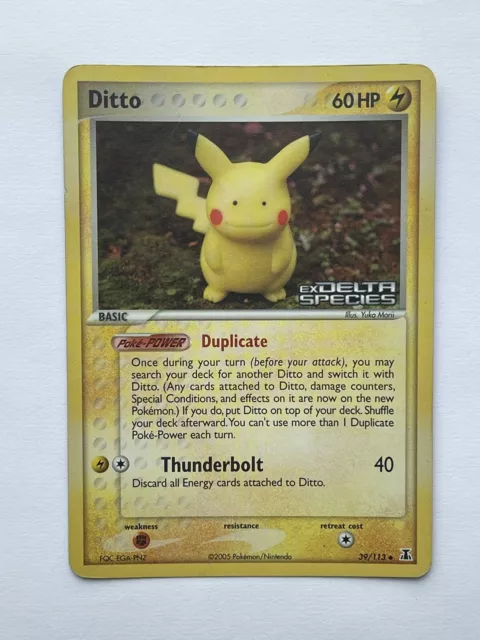 Ditto (Pikachu) (Holo Stamped) 63/113 Ex Delta Species Pokemon Card