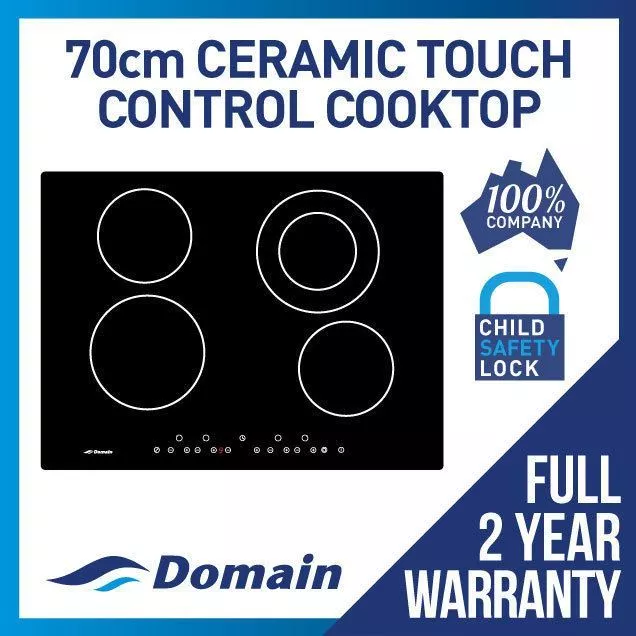 NEW 70cm CERAMIC GLASS TOUCH CONTROL ELECTRIC COOKTOP - CARTON DAMAGED