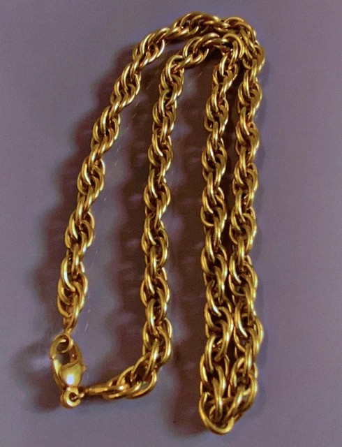 Collier Maille Concombre, Plaqué Or 3 microns