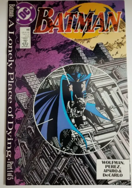 Batman #440 (DC Comics, 1989) "A Lonely Place of Dying" Two Face, VG