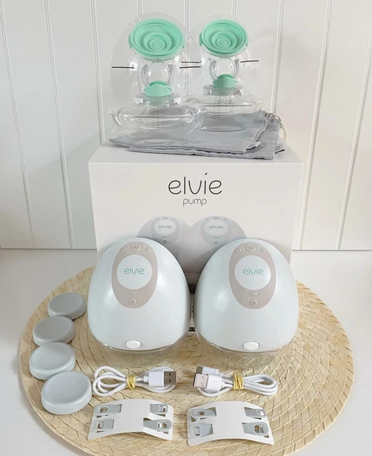 Extractor de leche doble portátil Elvie silencioso eléctrico inteligente sin mangueras/cables