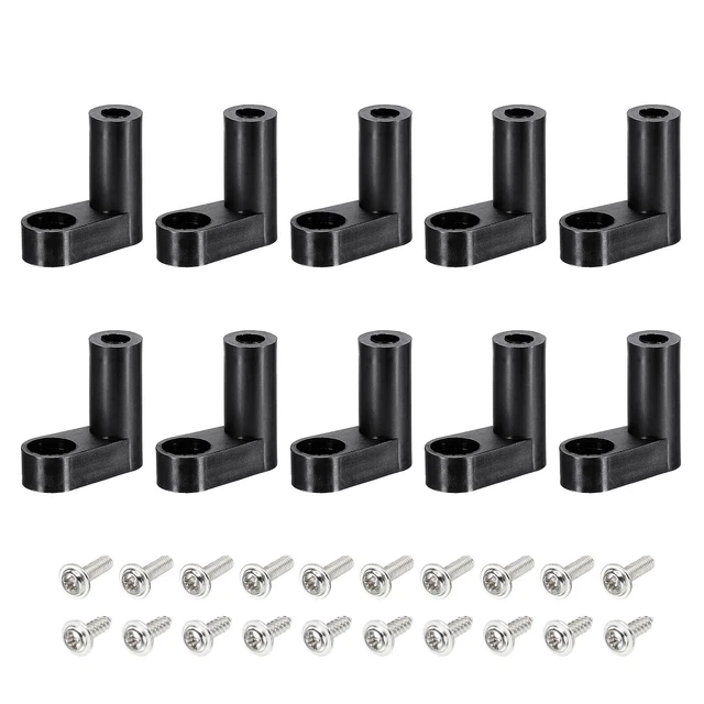 PCB Plástico Fijo Pies Circuito Placa Separador Negro Espaciador 20mm, 100 Set