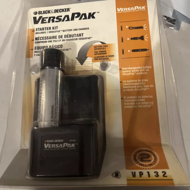 BLACK & DECKER VP135 VersaPak Battery System & Charger Starter Kit Sealed