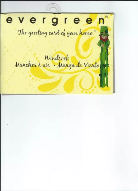 Happy St. Patrick's Day APPLIQUE Wind Sock 15" x 50" NEW IN PACKAGE.  LAST ONE