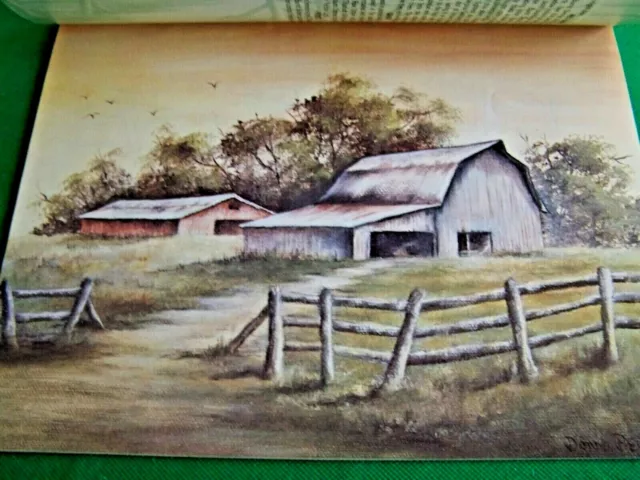 Donna Bell 1982 Realistic Landscapes 1982 Oil Paint Book Barns, Lighthouse