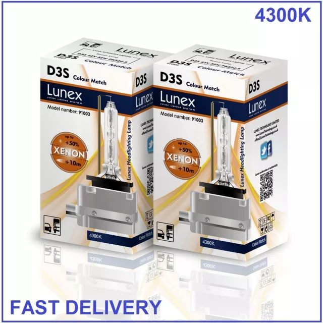 2 x D3S LUNEX XENON LÁMPARAS BOMBILLA compatible con 66340 9285304244 UPT 4300K