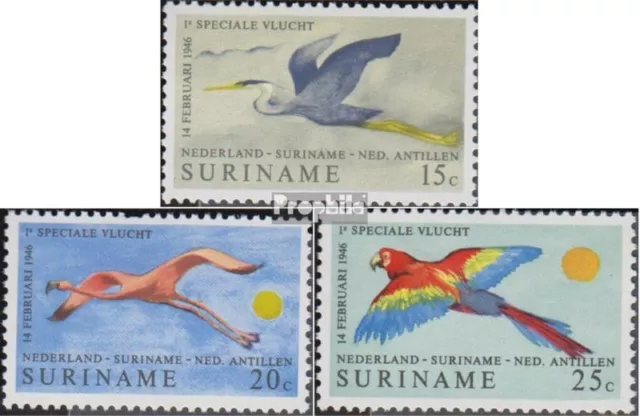 suriname 593-595 (complete issue) unmounted mint / never hinged 1971 flugdienst