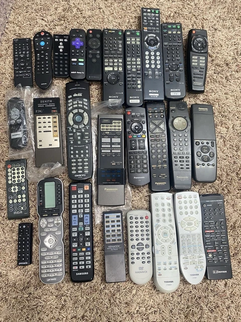Remote Control And Reciever LOT OF 27 Remote Controls Sony Panasonic Genesis Pioneer - TV Receiver ...