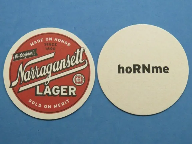 Beer Pub Coaster ~ NARRAGANSETT Brewery Lager ~ Rhode Island ~ hoRNme Puzzle