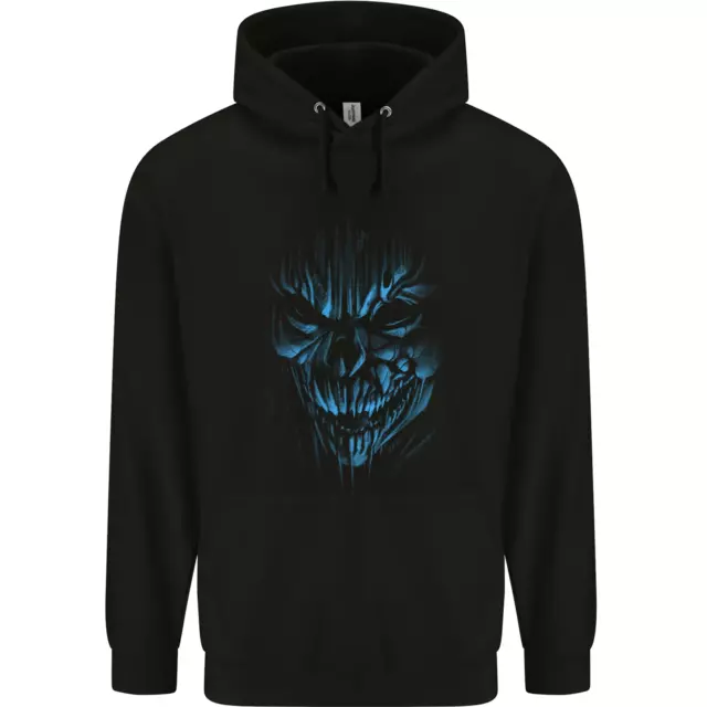 Demon Skull Devil Satan Grim Reaper Gothic Mens 80% Cotton Hoodie