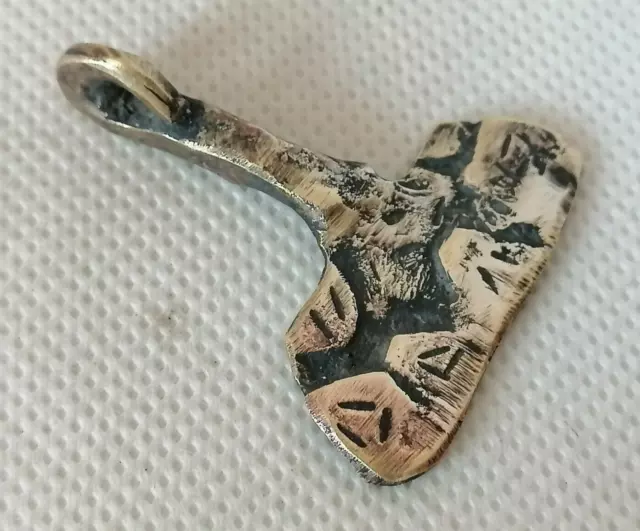 Ancient Viking Bronze Amulet Celtic Very Rare Antique Pendant Artifact