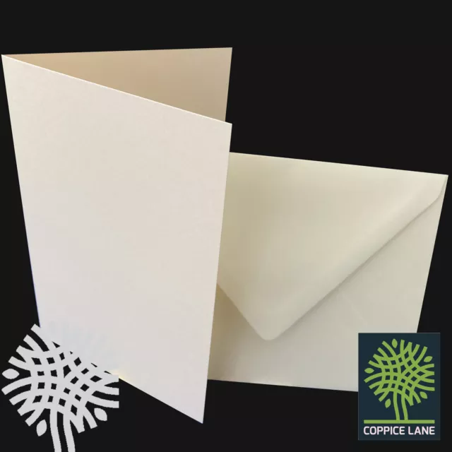A6 C6 Premium Ivory Card Blanks with Envelopes - Pre Creased - Crafts Cardmaking