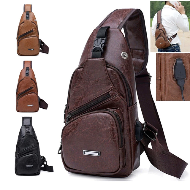 Sacoche Bandoulière En Cuir Pour Téléphone - Mini Sac Banane Homme - Pour Voyage Et Quotidien