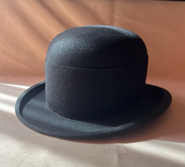Chapeau Melon (Bowler) Vintage Hepworths - Taille 7, Noir, Occasion