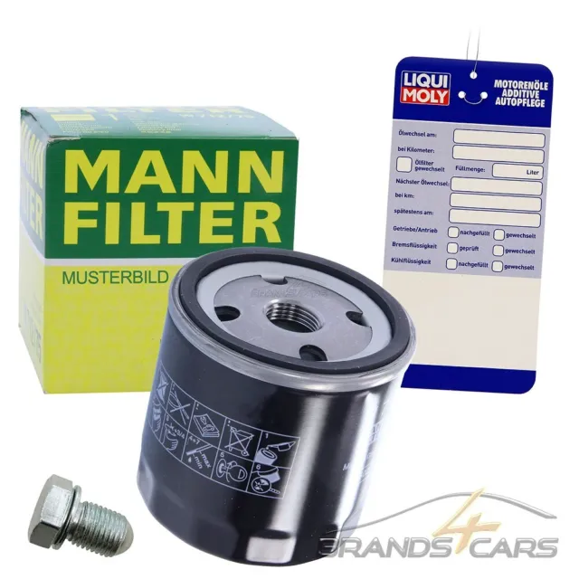 Mann Filtro Olio + Vite Scarico Olio Per Hyundai I-10 1.1 1.2 08- I-20 1.2 08-