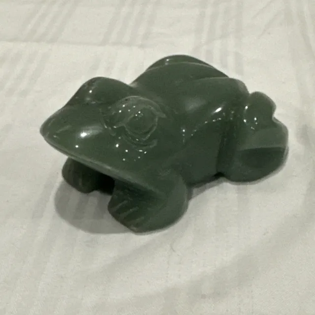 Vintage Jade Hand Carved Frog Figurine Statue Gem