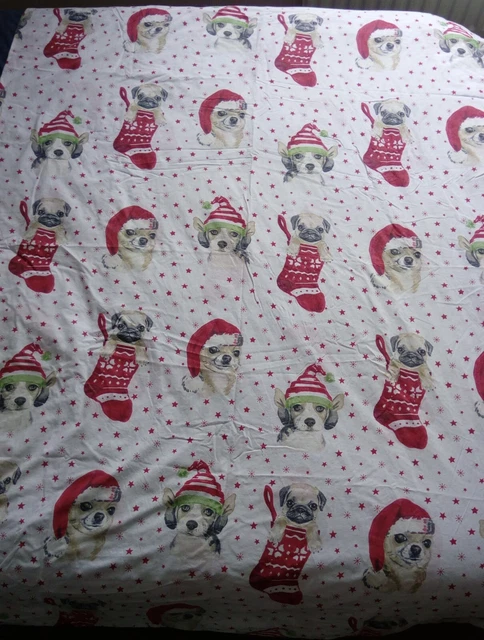 Pugs de Navidad y lindos perros funda de edredón y funda de almohada George Home Navidad en muy buen estado