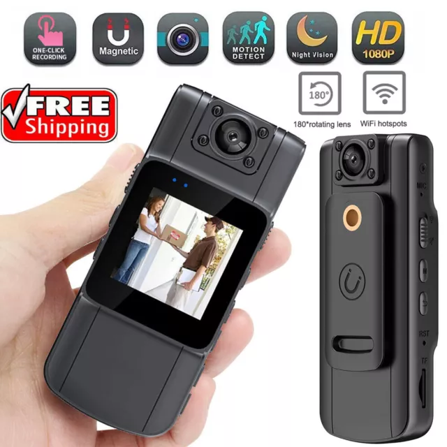 2K 1080P Audio Video DVR IR Night Cam HD WIFI Camcorder Mini Police Body Camera