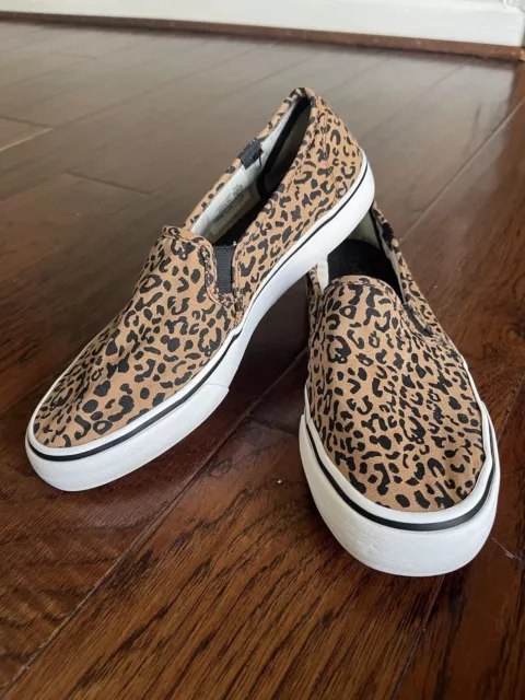 Keds Women's Slip on Sneaker Size 8.5 Leopard Print Animal Comfort Slide Shoe