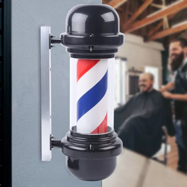 Enseigne Barbier LED Rotative Éclairante Pole Light 20In Hairdresser Shop 220V