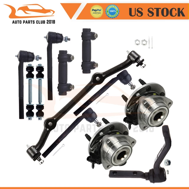Front Tie Rod End Link Center Link Wheel Bearning Hub For 1998-1999 Isuzu Hombre