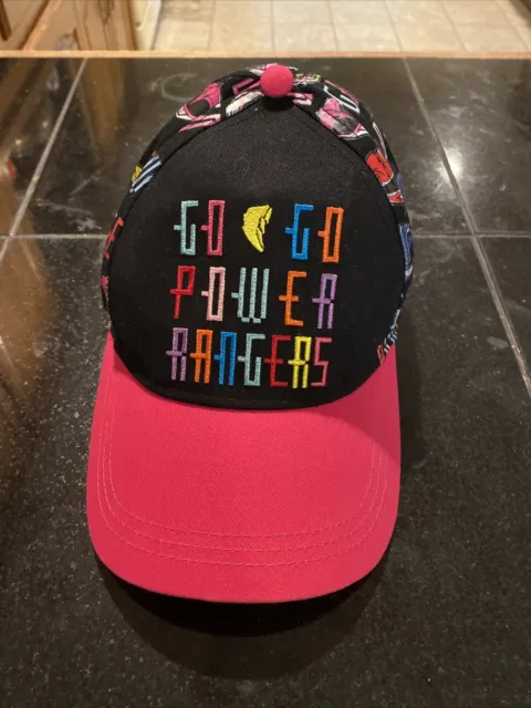 Go Go POWER RANGERS Baseball HAT Saban's Black & Pink Strapback Cap GIRLS OSFM