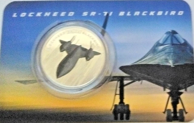 LOCKHEED SR-71 BLACKBIRD 2025 60th Anniversary Silver Plated Coin ...