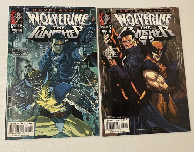 Marvel Knights Wolverine Punisher Revelation #1-4 Comic Book Lot NM Manga Style