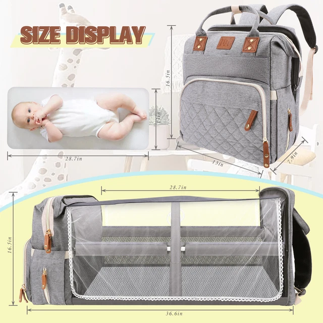 Baby Diaper Bag Backpack Changing Station for Boy Girl Waterproof with USB Port 9